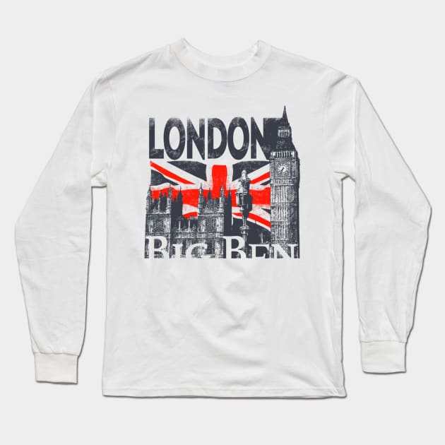 London Souvenir Long Sleeve T-Shirt by Happy Art Designs